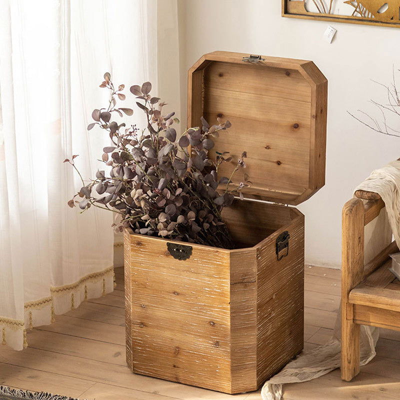 Vintage Rectangular Wood End Table