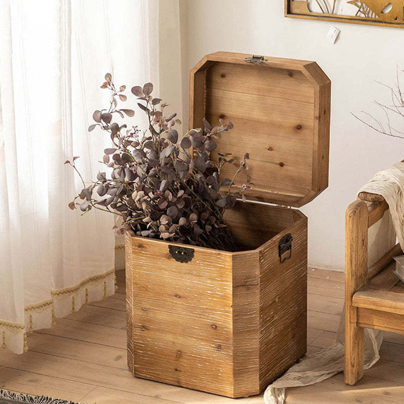 Vintage Rectangular Wood End Table — Wood