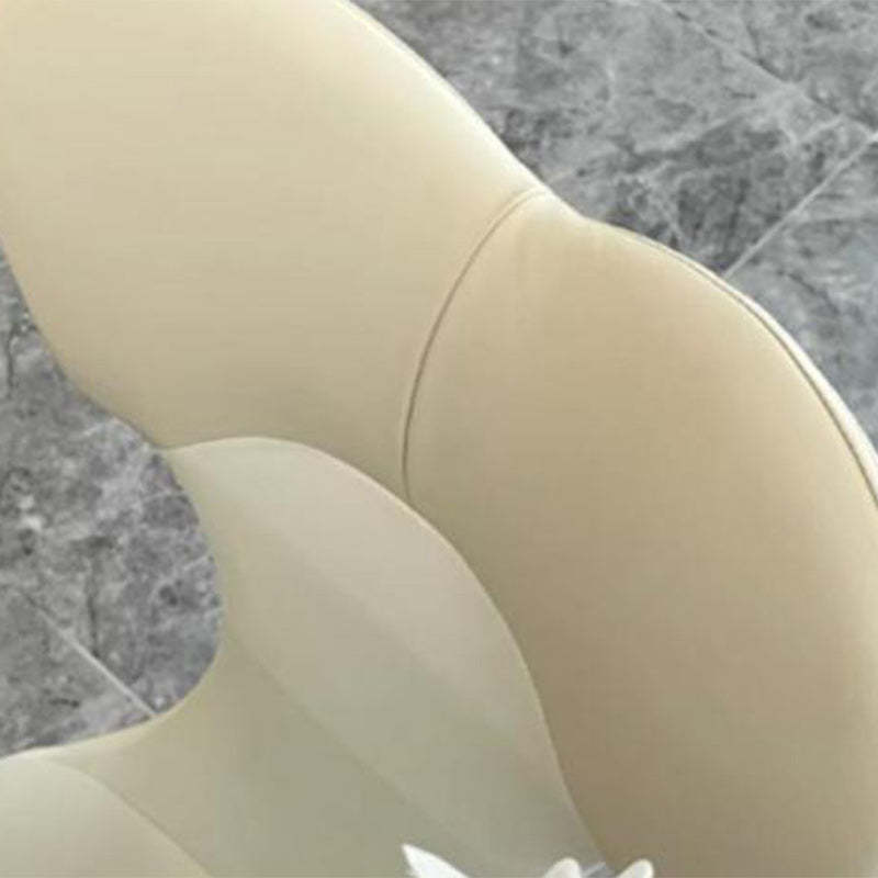 Nordic Leather Steel Bow Tie Dining Chair