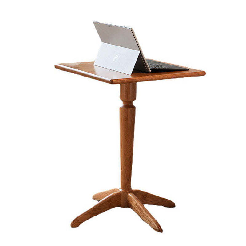 Nordic Round Cherry Wood End Table