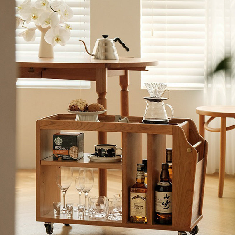 Minimalist 3-tier rectangular glass wood coffee tables