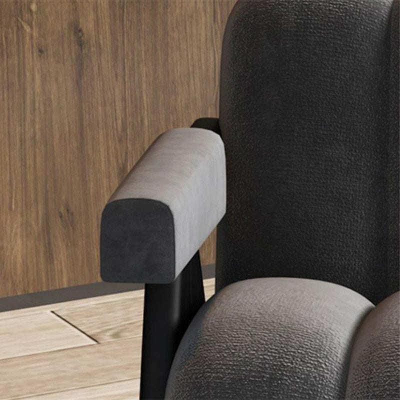 Nordic Velvet Wood Accent Chair