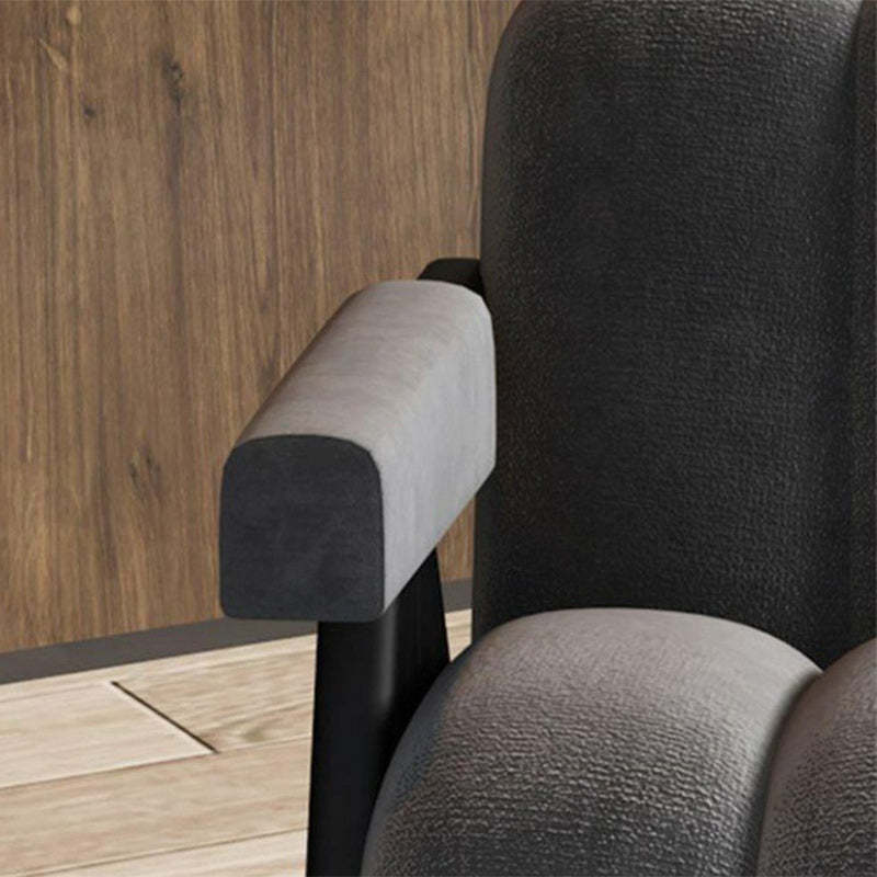 Nordic Velvet Wood Accent Chair