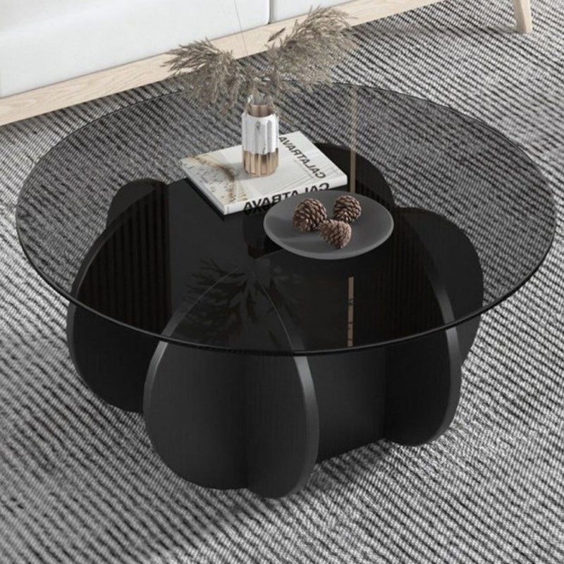 Luxury Oval Cross Glass Coffee Table