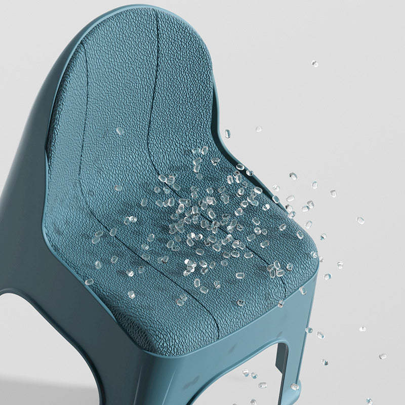 Minimalist Half Round Plastic Chair — Brown