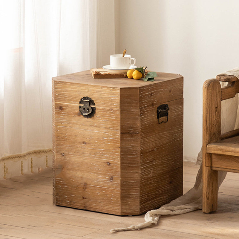 Vintage Rectangular Wood End Table