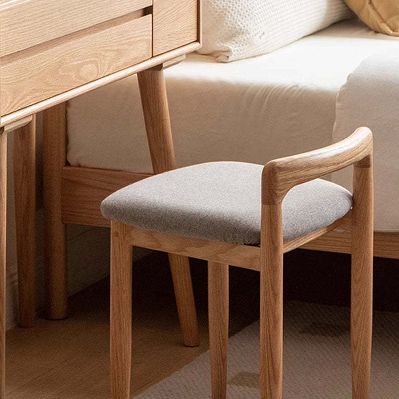 Japanese Oak Vanity Stool