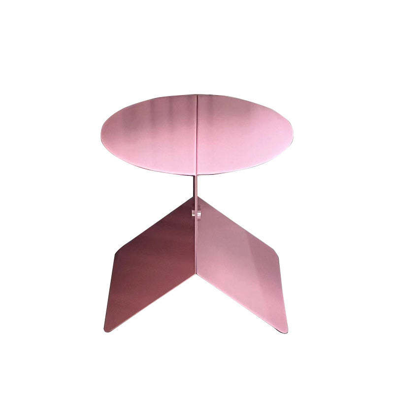 Contemporary Round Metal End Table