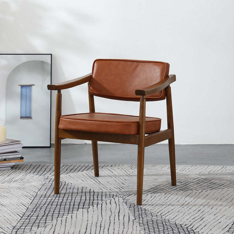 Nordic Leather Oak Dining Chair
