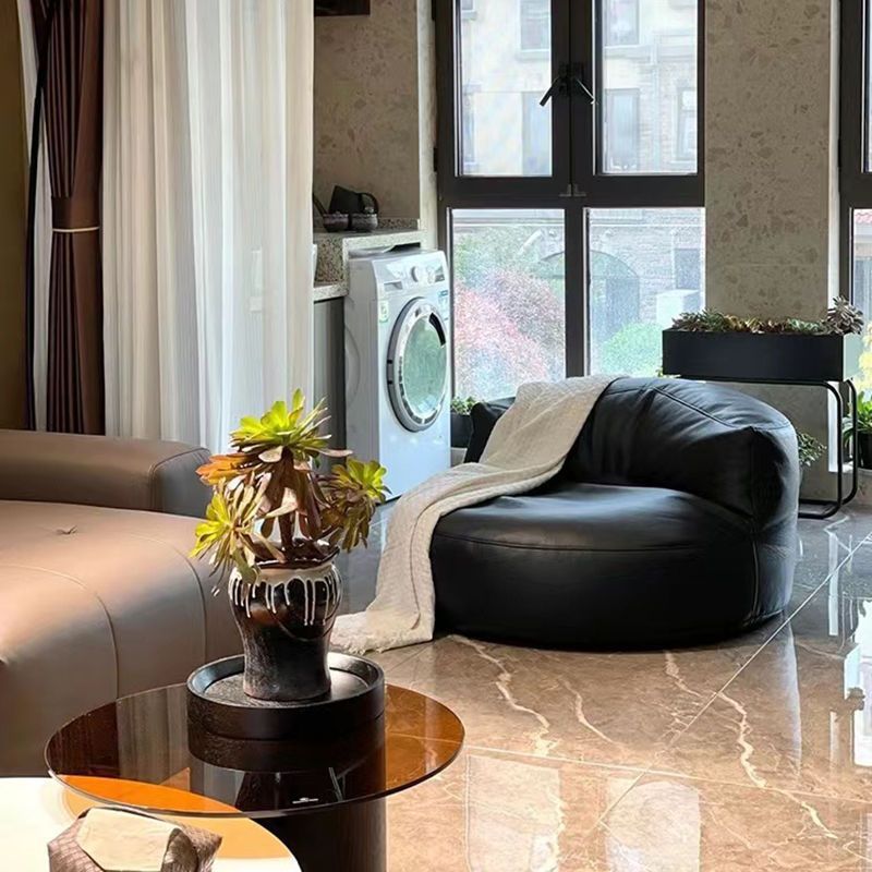 Contemporary Round Fabric Accent Chair