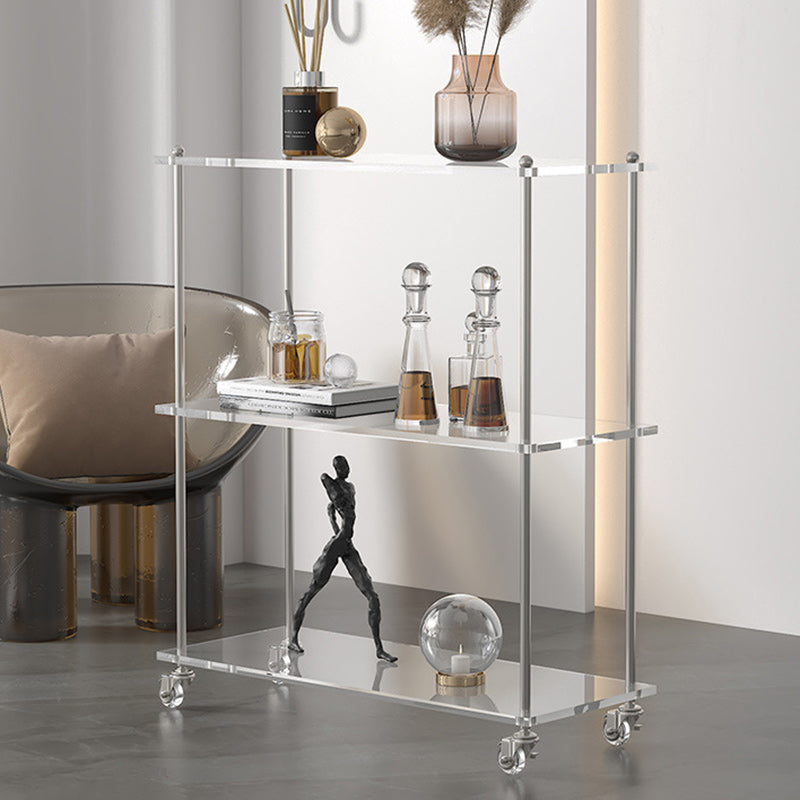 Contemporary Acrylic Steel Side Table