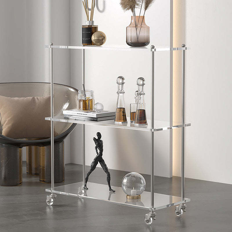 Contemporary Acrylic Steel Side Table