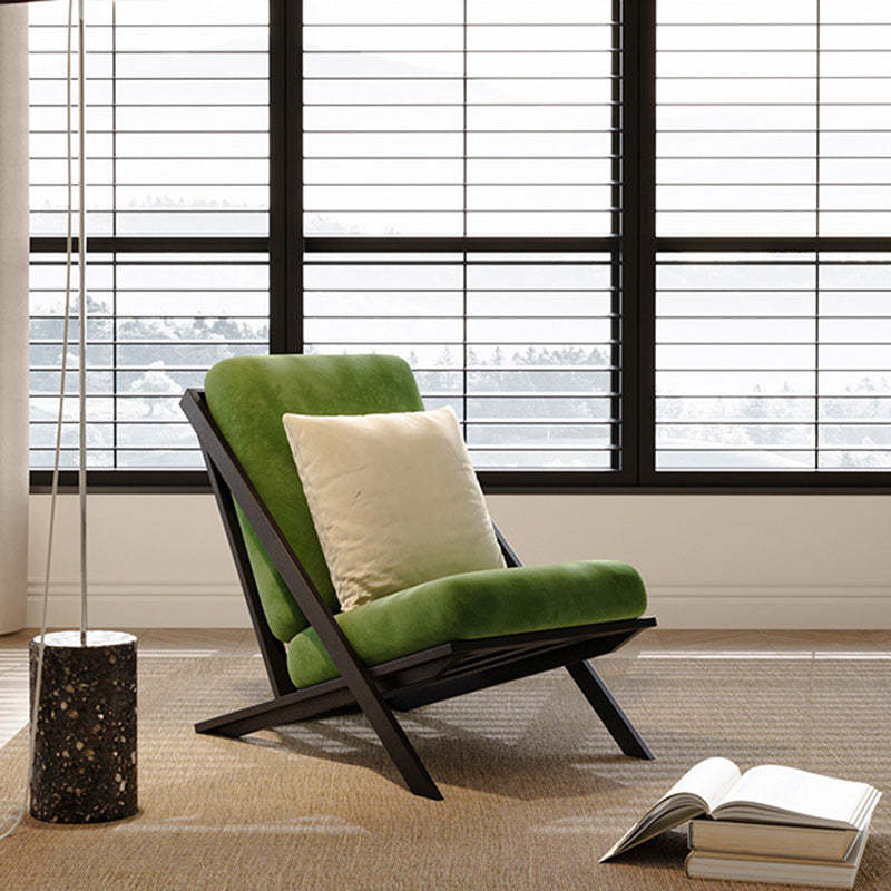 Scandinavian Velvet Steel Recliner