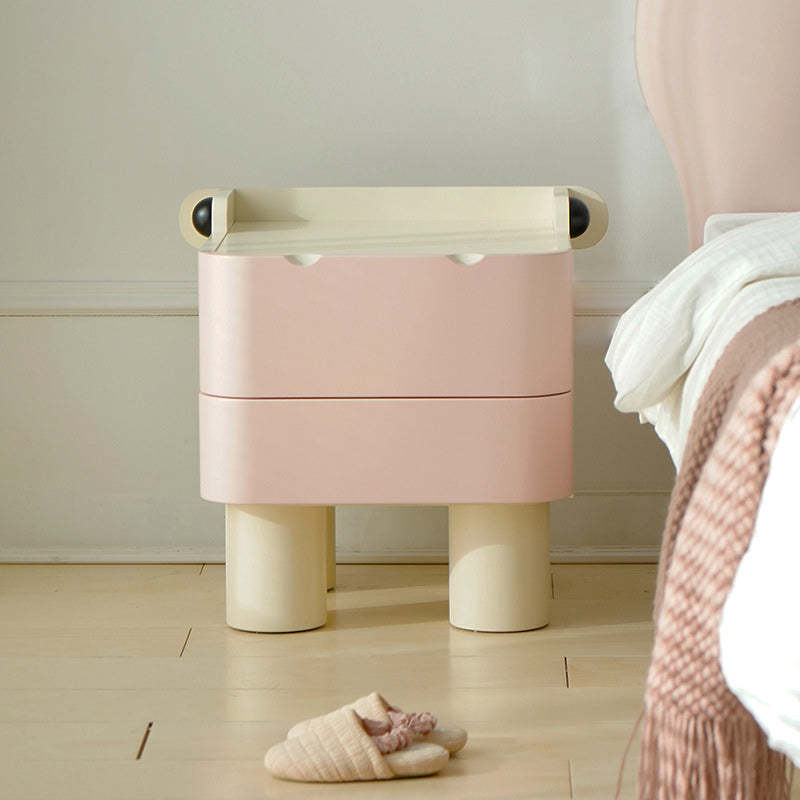 Nordic Kids Cubic Hippo Wood 2-Drawer Nightstand