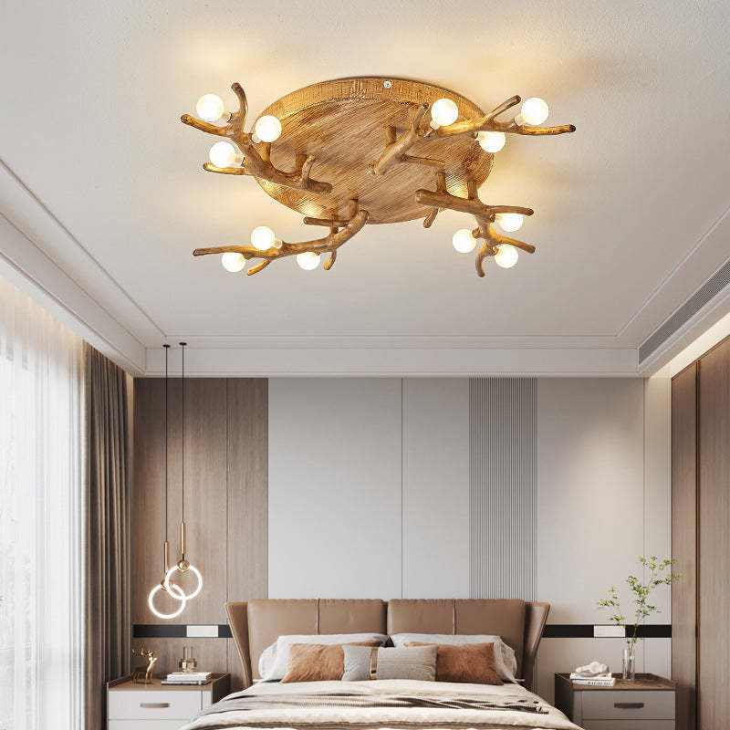 Scandinavian Polymer Branch Ball Ceiling Light