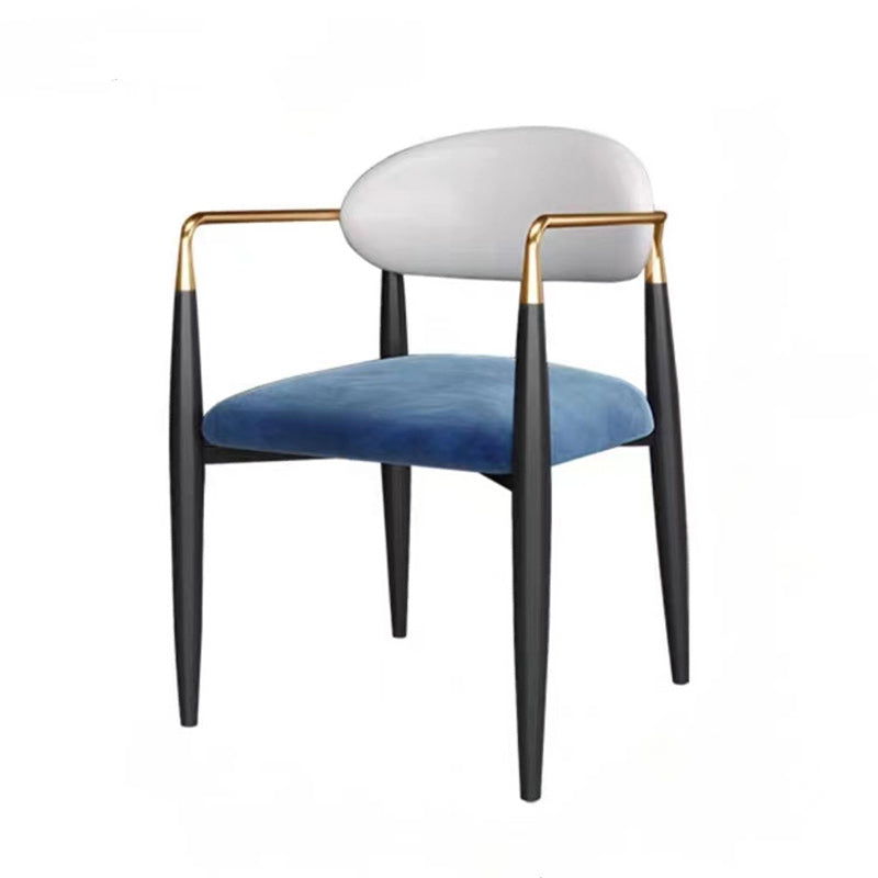 Minimalist Oval Velvet Dining Chair