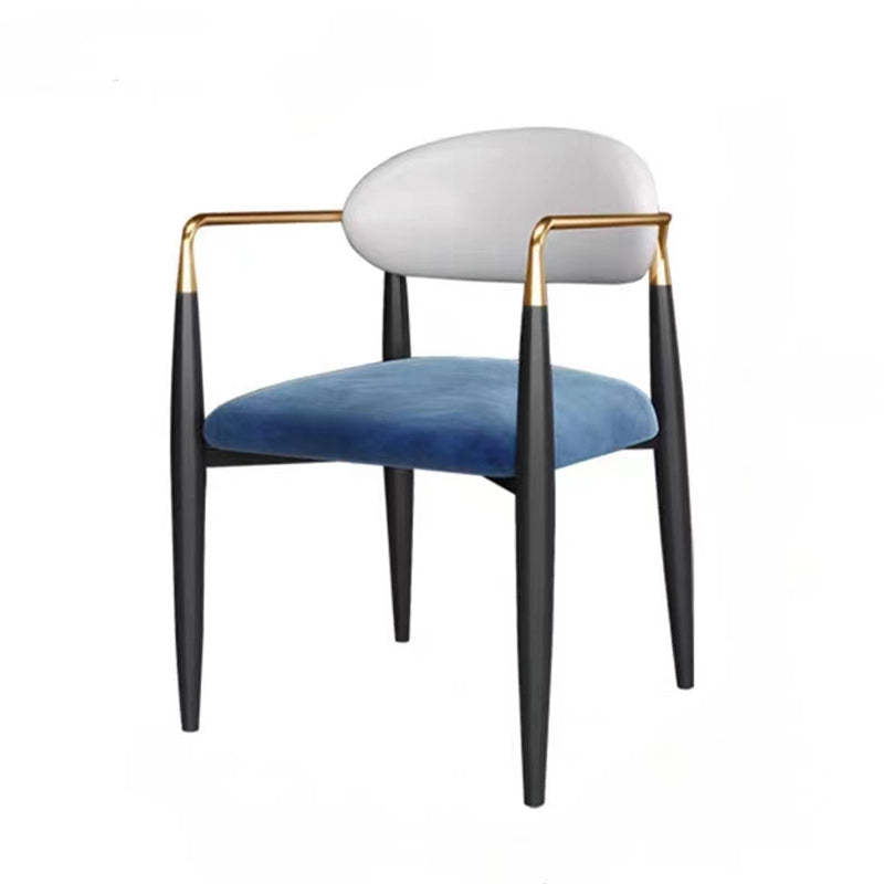 Minimalist Oval Velvet Dining Chair