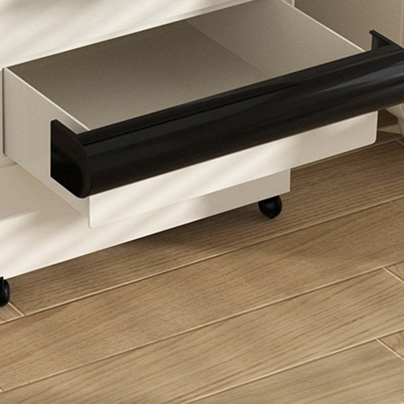 Scandinavian Cubic Movable Nightstand 2/3/4-Drawer — 3 / White