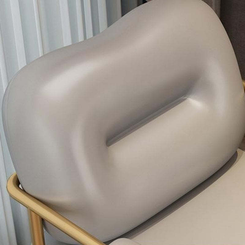 Scandinavian Leather Iron Vanity Stool
