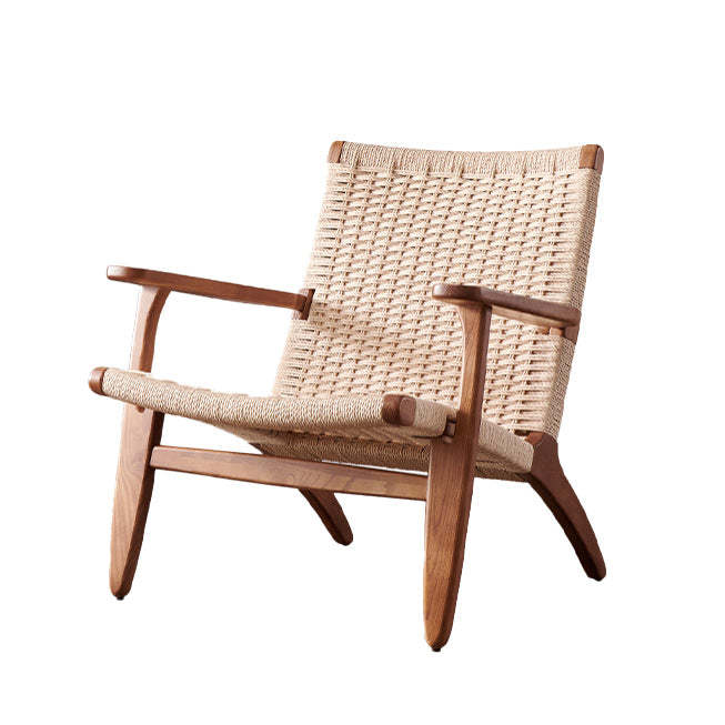 Chinese Kraft Rope Wood Accent Chair