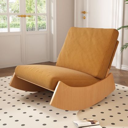 Nordic Corduroy Wood Recliner