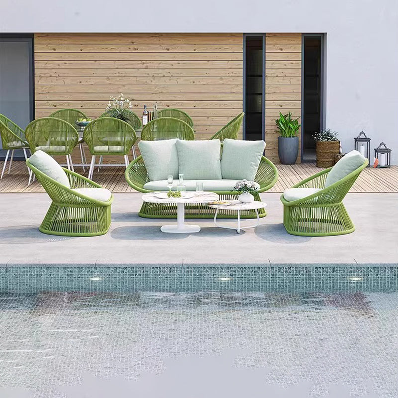 Boho Waterproof Rattan Rope Round Outdoor Side Table