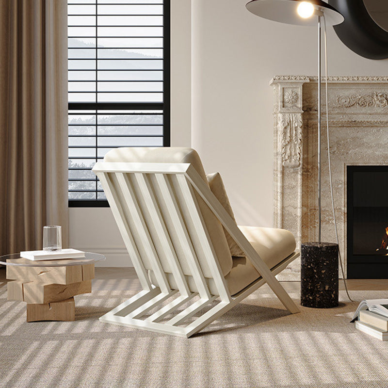 Scandinavian Velvet Steel Recliner
