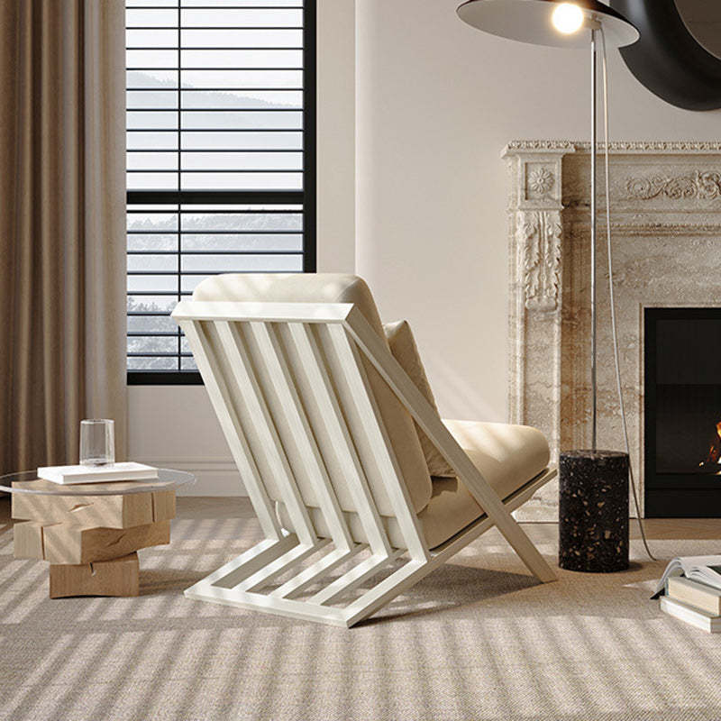 Scandinavian Velvet Steel Recliner