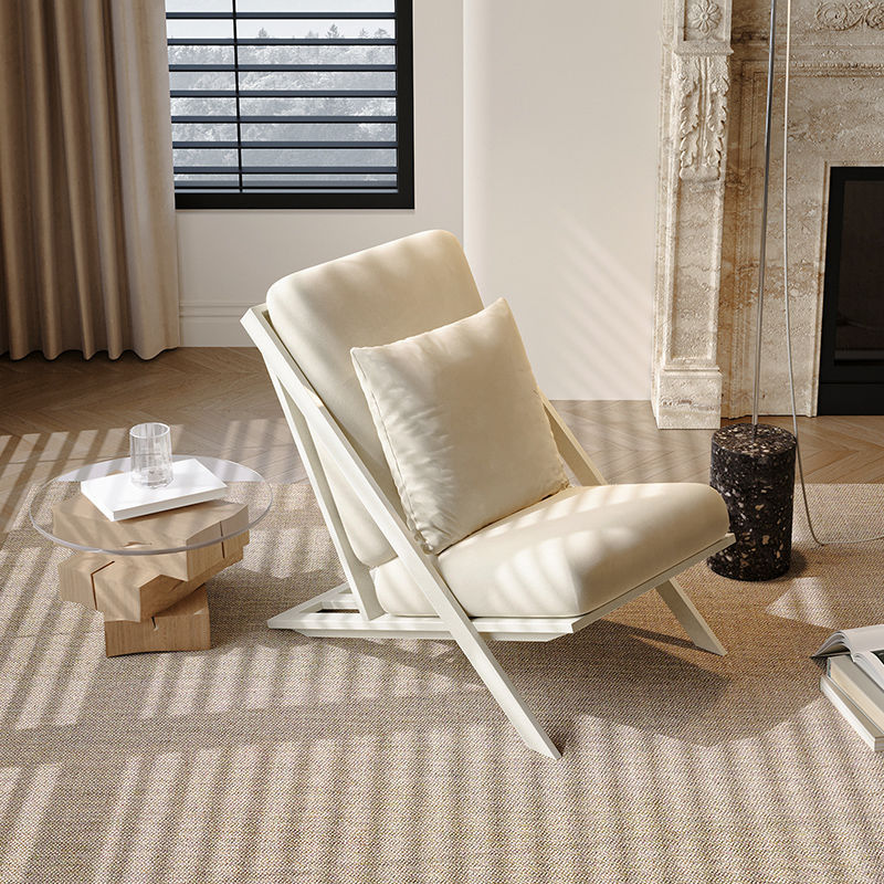 Scandinavian Velvet Steel Recliner