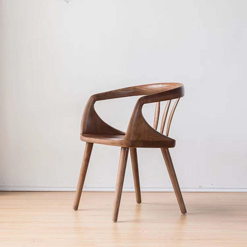 Scandinavian Curved Wood Dining Chair