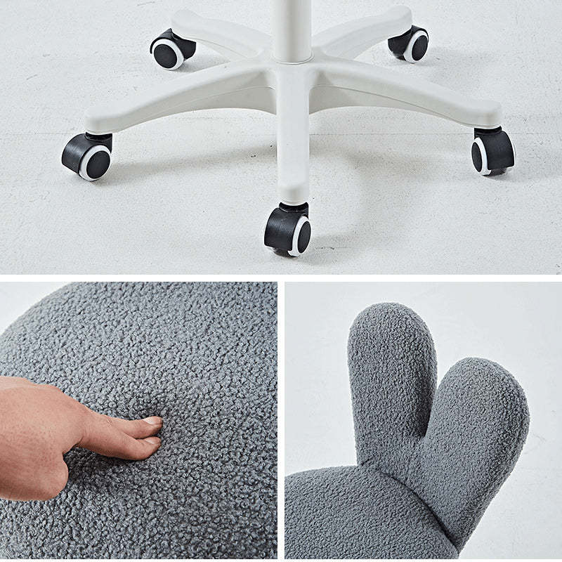 Minimalist Lambswool Metal Vanity Stool