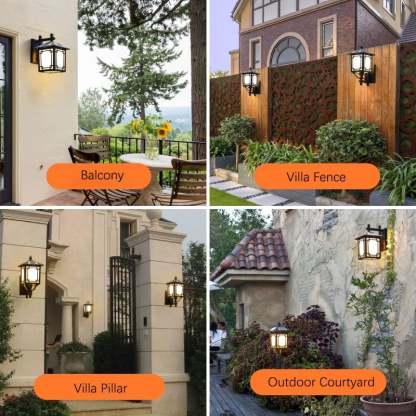 Up-Down Black Vintage Solar Outdoor Lantern