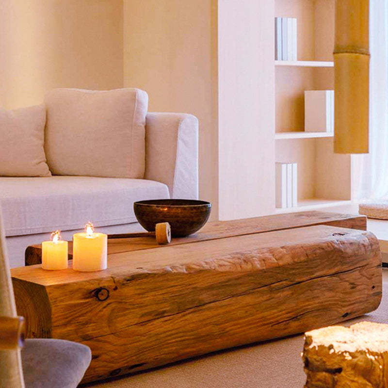 Japanese Long Wood End Table