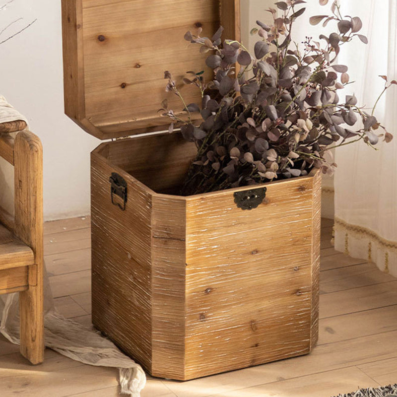 Vintage Rectangular Wood End Table