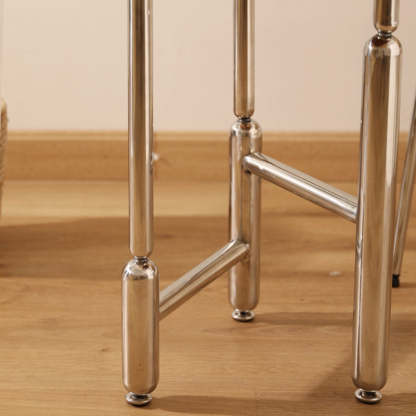 Minimalist Cylinder Glass Iron End Table