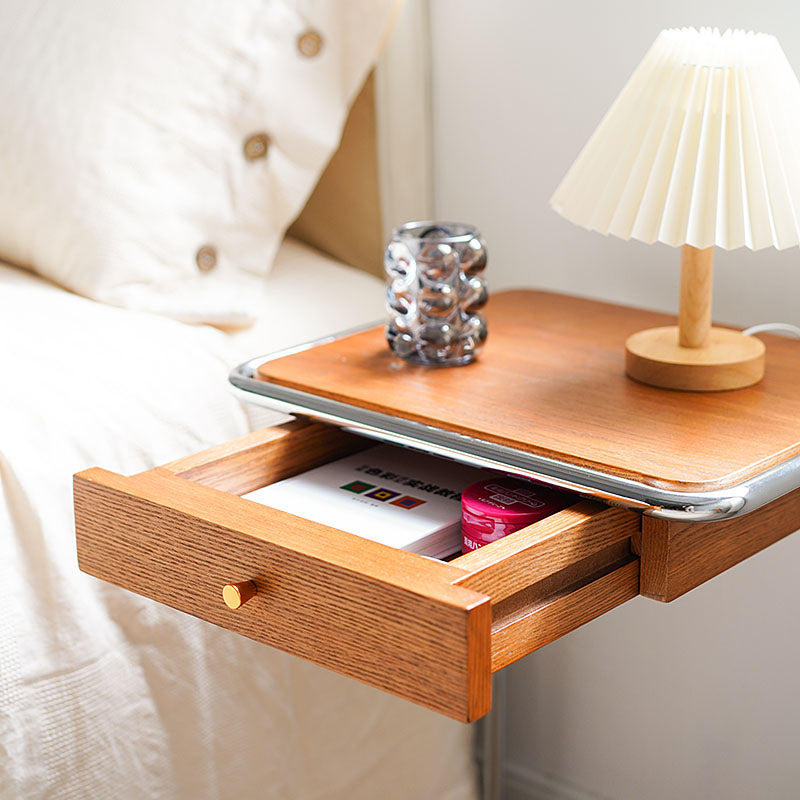 Minimalist Wood Steel End Table