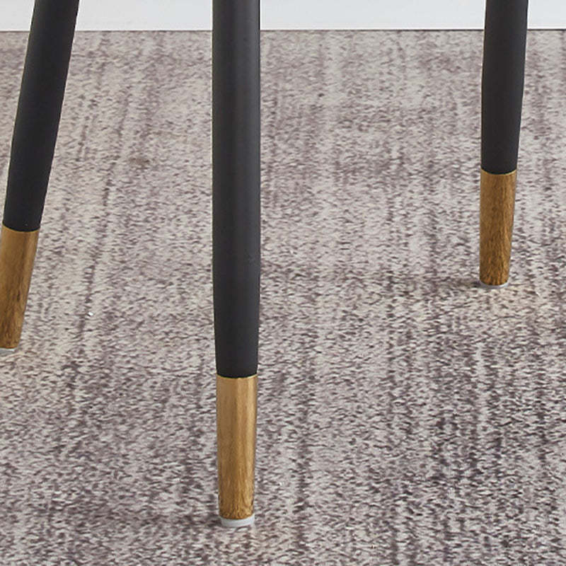 Scandinavian Bent Leather Bamboo Rattan Dining Chair