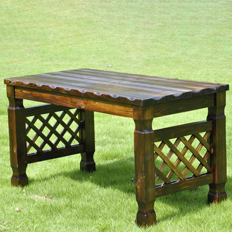 Retro Fir Lattice Outdoor Coffee Table Set