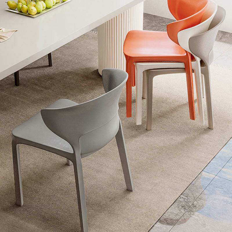 Scandinavian Velvet Ergonomic Stackable Dining Chair — No Cushion / Light Blue
