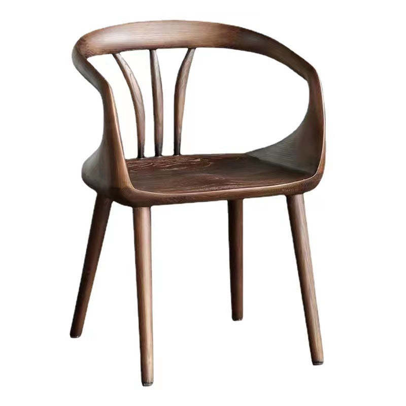 Scandinavian Curved Wood Dining Chair
