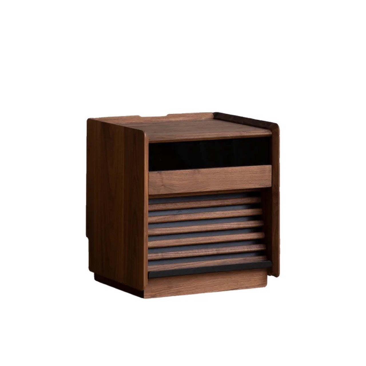 Nordic Rectangular Wood 2-Drawer Nightstand