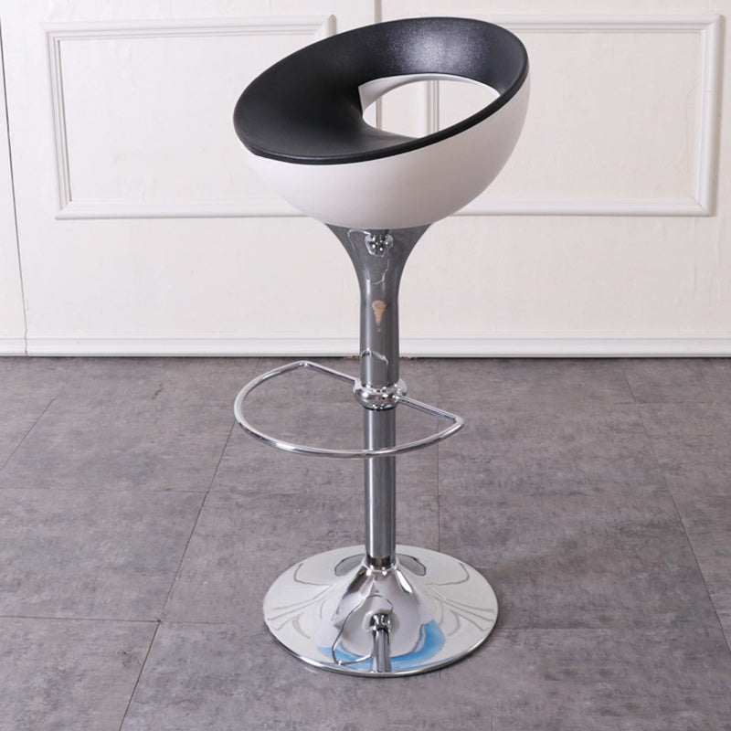 Modern Round Iron Swivel Bar Stool