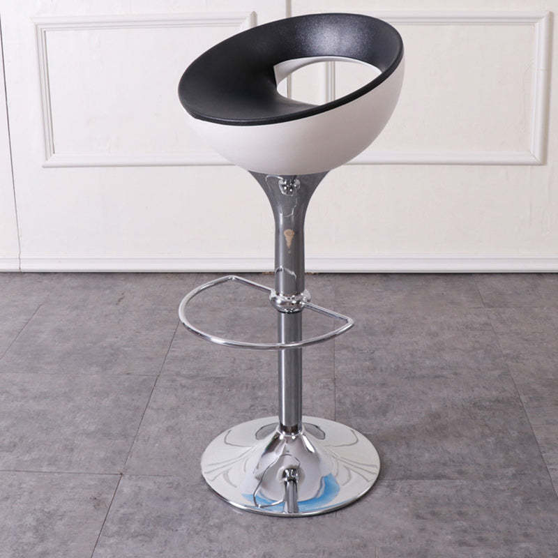 Modern Round Iron Swivel Bar Stool