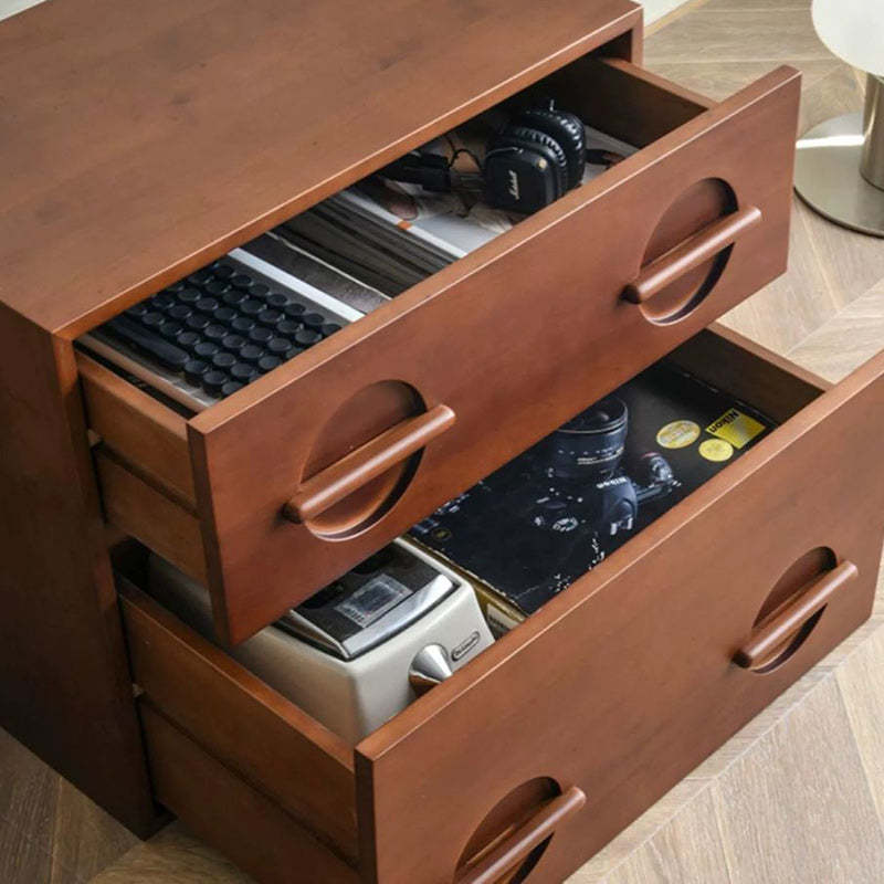 Nordic Solid Wood 2-Drawer Nightstand