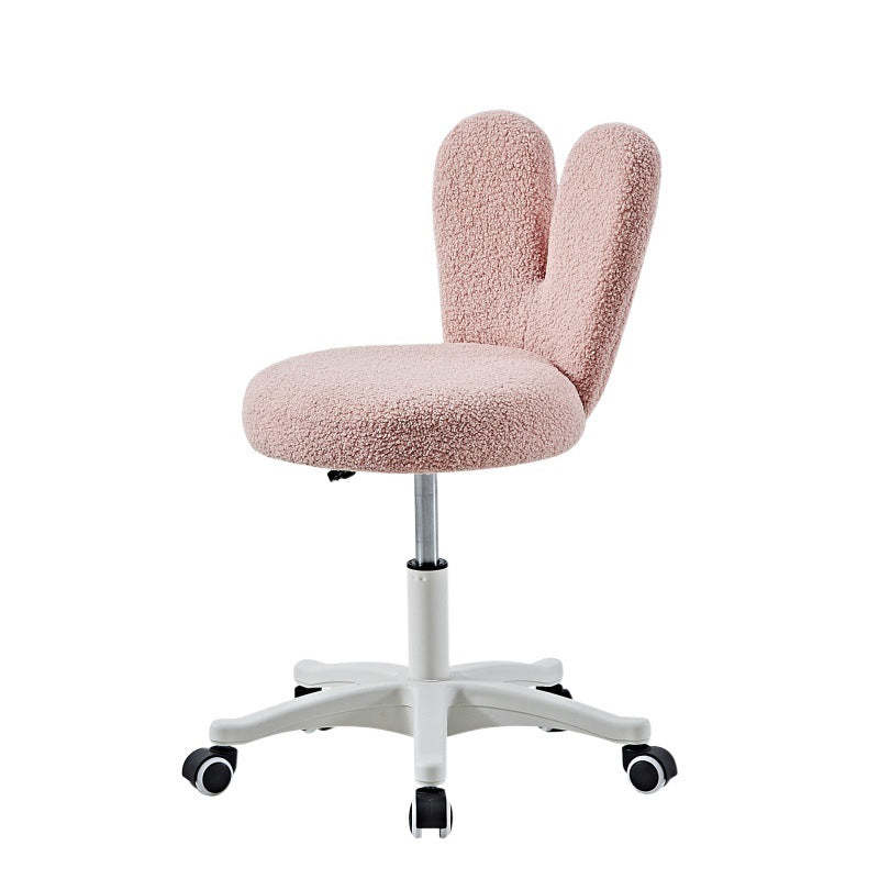 Minimalist Lambswool Metal Vanity Stool