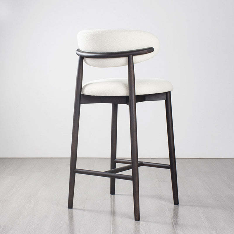 Minimalist Upholstered Velvet Wood Bar Stool