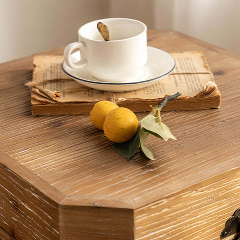 Vintage Rectangular Wood End Table