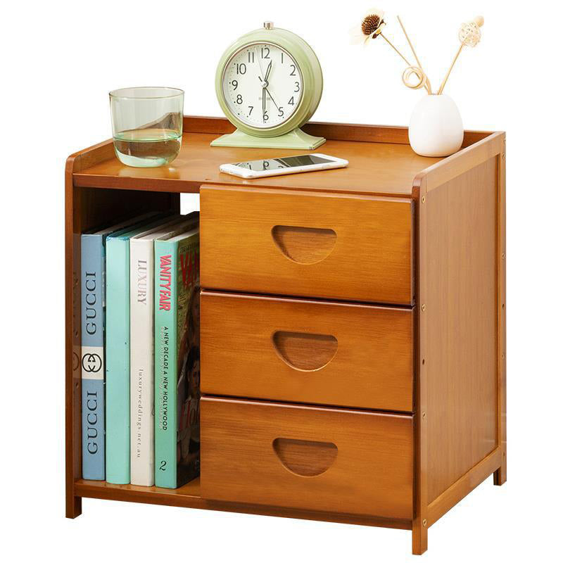Modern Bamboo 1/3-Drawer Nightstand