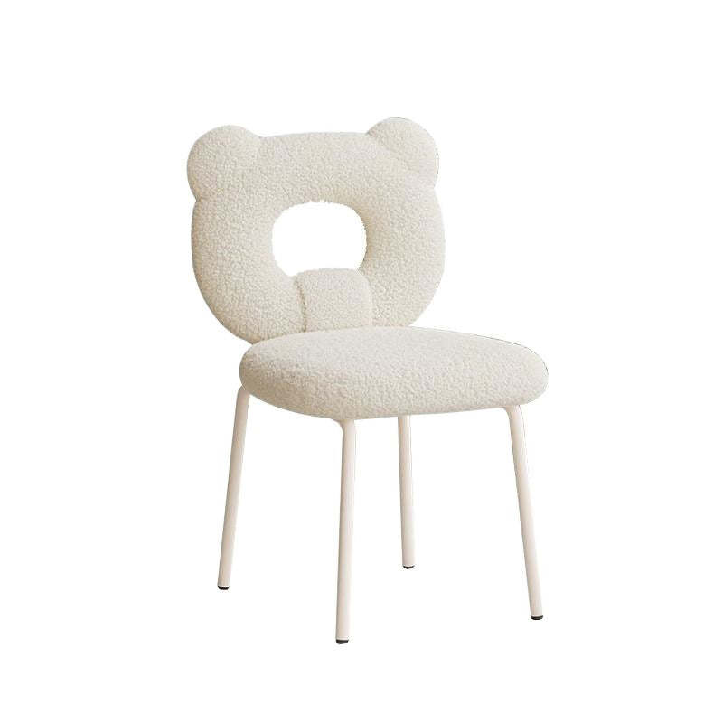 Square Iron Wool Vanity Stool