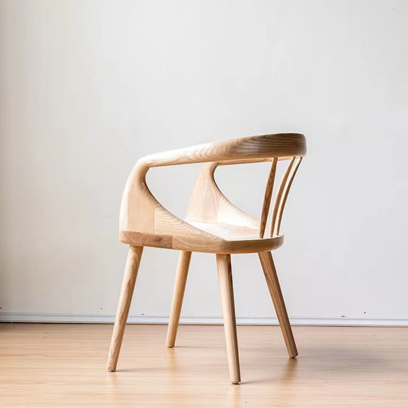 Scandinavian Curved Wood Dining Chair
